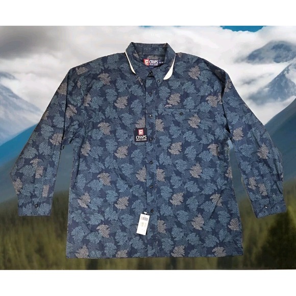 Lauren Ralph Lauren Other - Chaps Ralph Lauren Tuscany Shirt Mens XL All Over Leaf Print New NWT‎